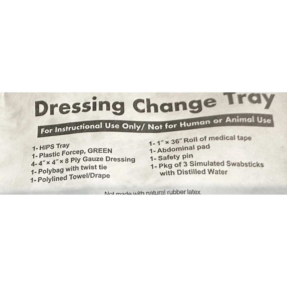 Dressing Change Tray ~ new sealed PACKAGE for Education‎ (Contents In Photos)